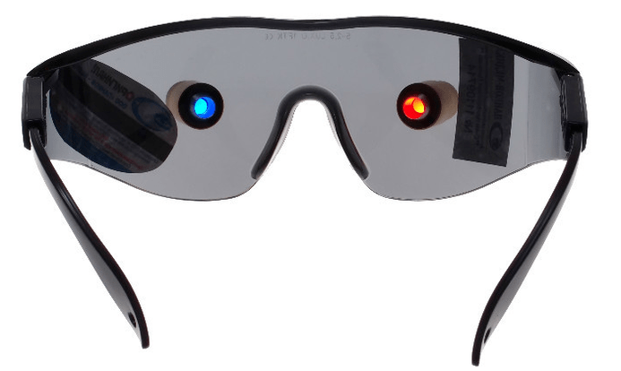 Gafas deportivas con emisores LED para mejorar la visión